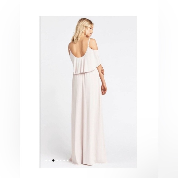 Show me your MUMU Caitlin Ruffle Women’s Maxi Length Peach Dress Size X-Small - Picture 8 of 8